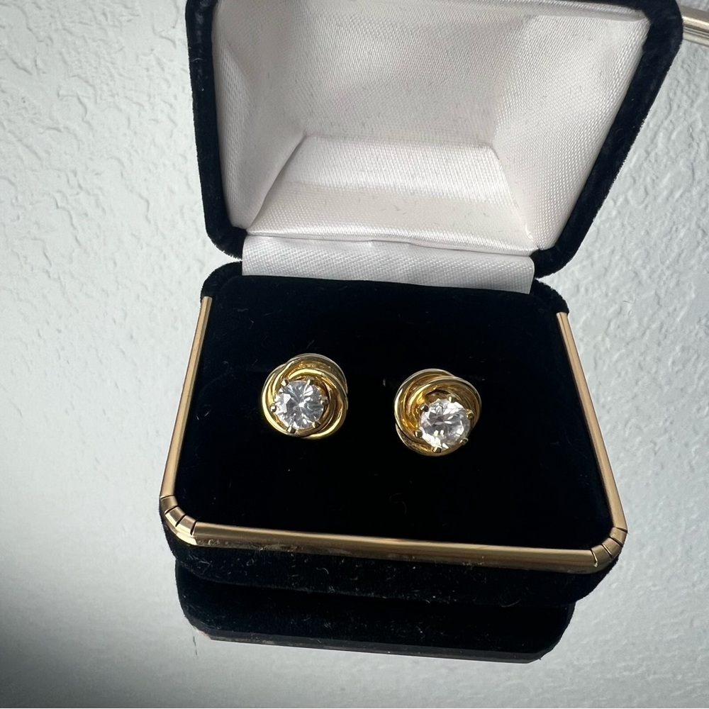 1980s Vintage Gold Swirl Cufflinks